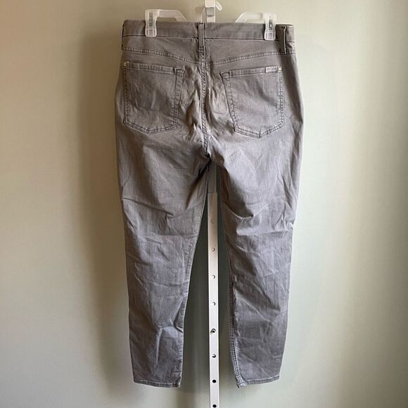 7 For All Mankind Light Gray Ankle Skinny Jeans - Picture 3 of 6